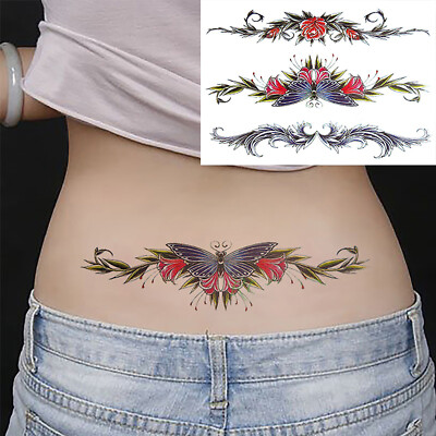 Temporäres Tattoo SET Blumen Rosen Lilien Muster Tribal Herz Liebe Sexy Love