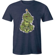 Funny Cute T-Rex Dinosaur Christmas Holiday Men's T-shirt Gift