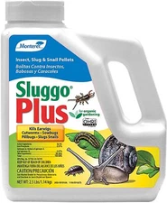 Monterey Sluggo Plus Insect, Slug & Snail Pelets for Organic Gardening, 2.5#