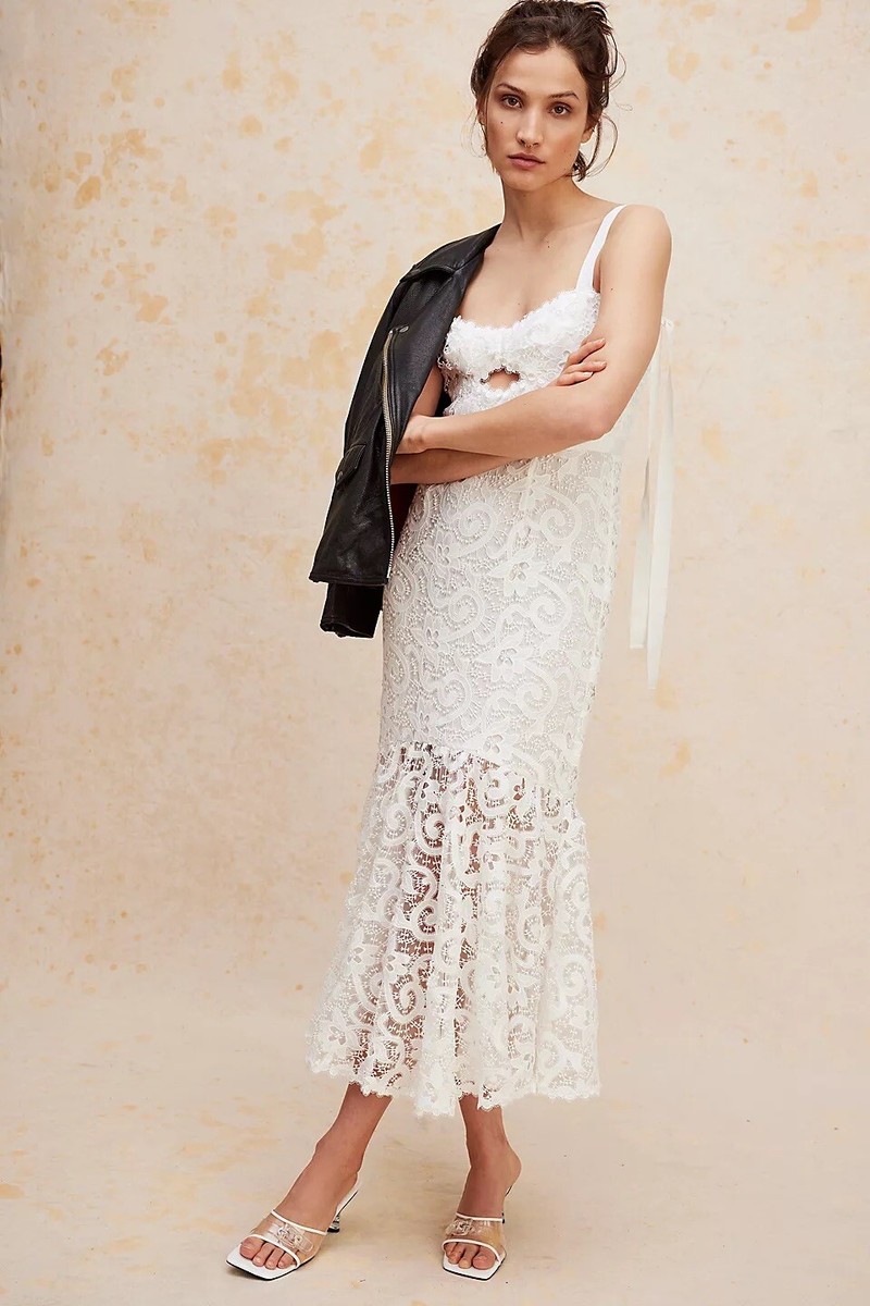 embroidered off the shoulder dress Embroidered Short Off Shoulder Dress by Ladivine CD0194
