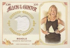 Michelle Beadle worn relic patch trading card 2015 Topps Allen & Ginter #FSRBMBE