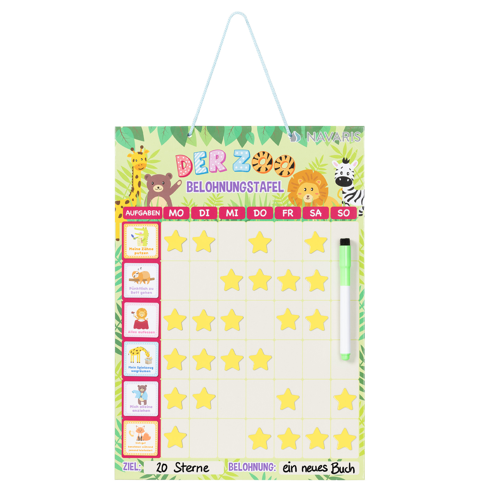 Reward board weekly planner magnetic board for children incl magnets pen German 3490₽