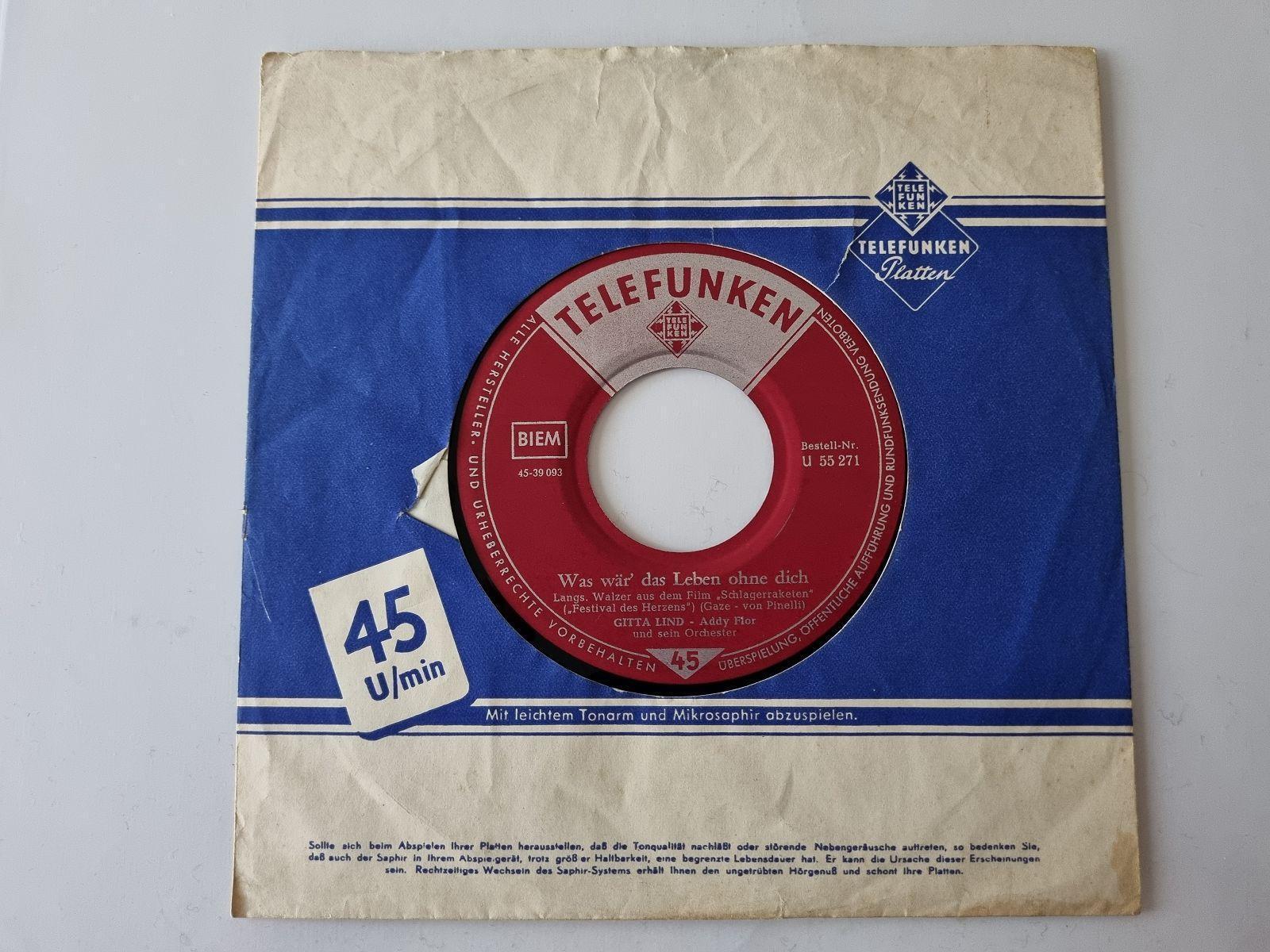 7"" Single Gitta Lind - Lied der Einsamkeit Vinyl Germany
