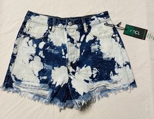 BRAND NEW Vintage High Waist Bleach Mom Shorts Sz 26