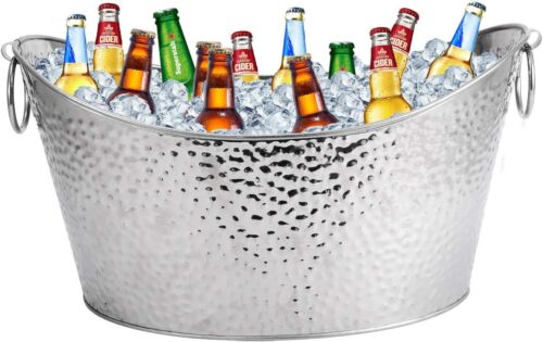 Stainless Steel Beverage Tubs Large Ice Bucket Drink Buckets For Parties Wedding