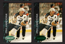1992-93 Dave Andreychuk Parkhurst Hockey Bilingual Emerald Ice & Base Buffalo