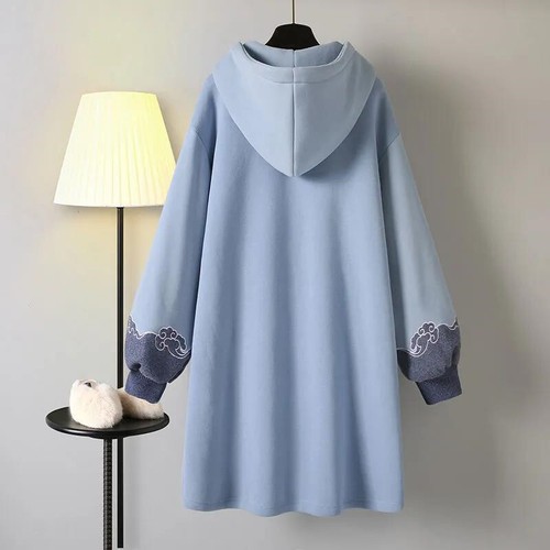 Women Japanese Long Pullover Kawaii Girl Hooded Dress Jumper Sweatshirt - Imagen 9 de 15