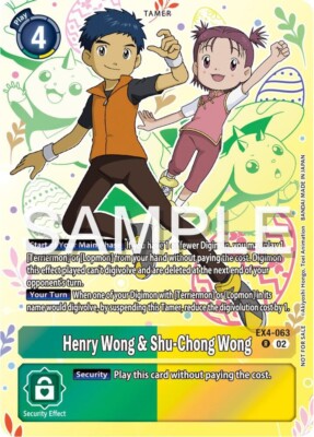 Henry Wong & Shu-Chong Wong Alternate Art - EX4-063 NM - Digimon TCG