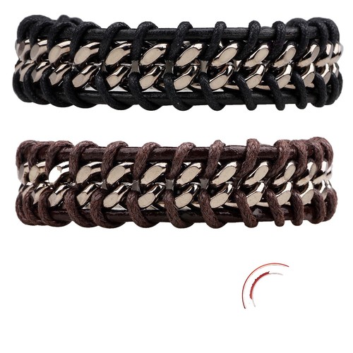 Ladies, Mens Calabria Chain Link Black Belt Size Med Brass 