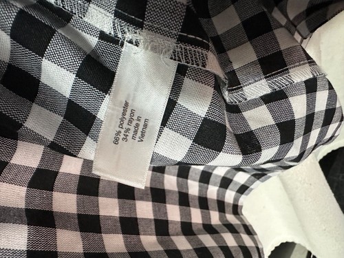 Vestido de guinga Lane Bryant para mujer 22/24 negro/blanco - cuello con volantes en capas nuevo con etiquetas - Imagen 11 de 12