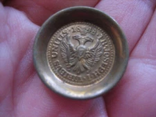Vintage 11/16" Austrian EAGLE 1848 FR Joseph I Viribus Unitis Brass Button PB18
