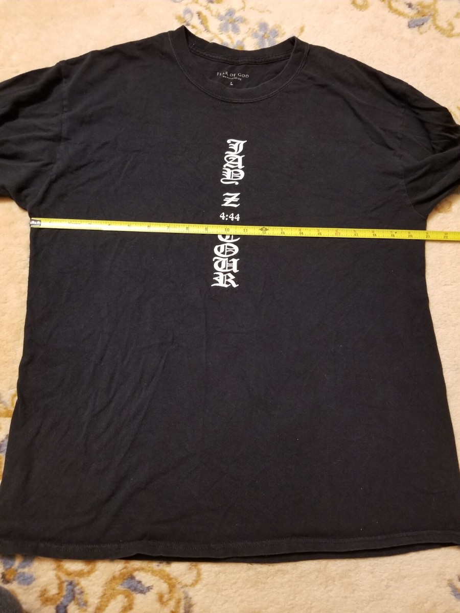 Fear Of God Men's T Shirt Jay Z The Forum Tour 4:44 Tour Black L