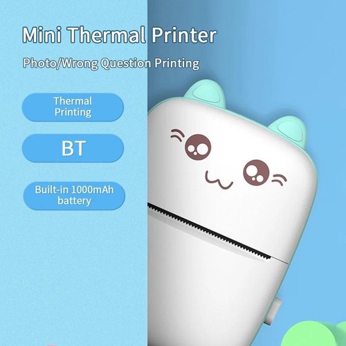 Mini Pocket Thermal Printer Bluetooth Phone Photos Label Printing Machine+5 Roll - Picture 5 of 15