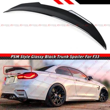 FOR 2014-20 BMW F33 F83 M4 CONVERTIBLE PSM STYLE GLOSS BLACK TRUNK SPOILER WING