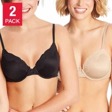 Maidenform Ladies' Comfort Devotion Bra 2-pack Color: (Black) Size:( 36B)