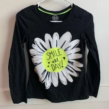 SO Brand Black Long Sleeve with Daisy Size 14 (Girls)