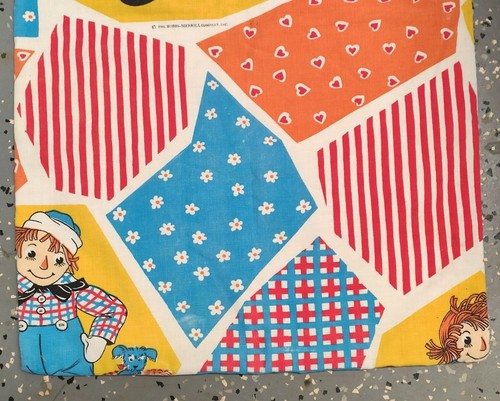Vintage Pacific Bobbs Merrill Raggedy Ann & Andy Hamper 27" x 19" Laundry Bag - Picture 4 of 6
