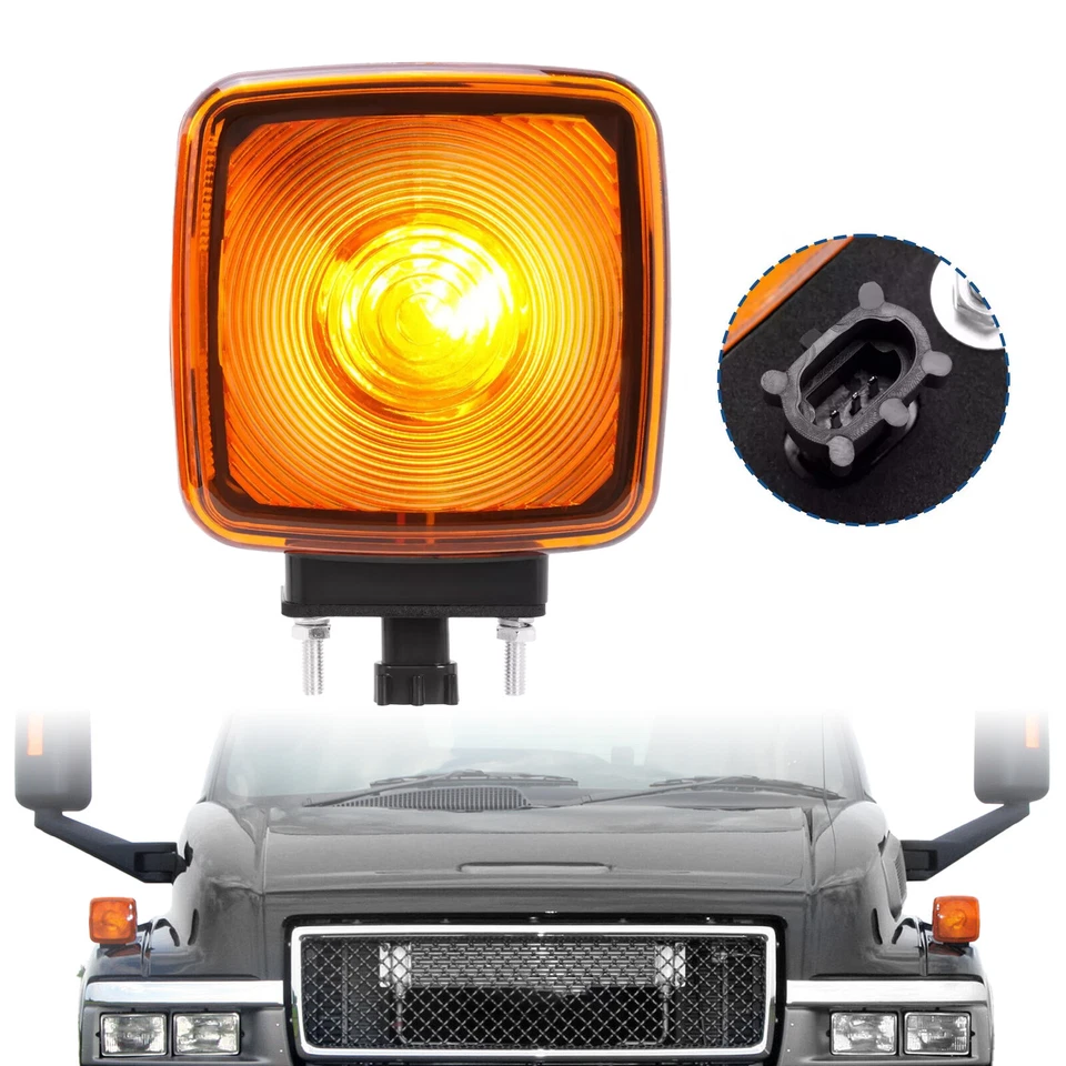 2X Bumper Turn Signal Light For 90-09 GMC Topkick Kodiak C4500 C5500 C6500 C7500 Foto 3 de 4