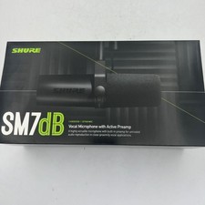 Shure Sm7db Dynamic Microphone Built In Preamp Streaming Podcast Recording Black