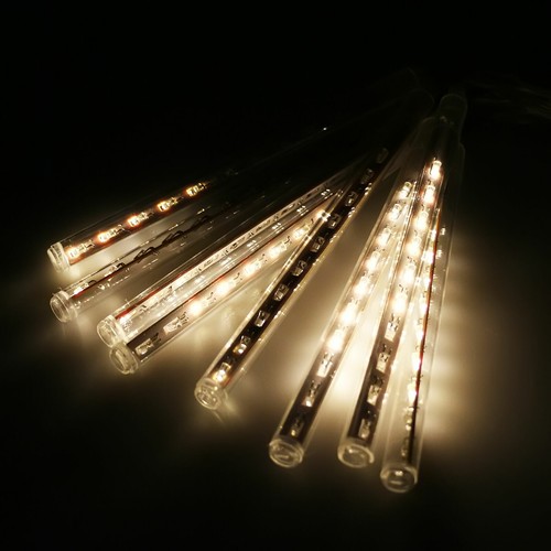 30cm 144 LED Lamp Meteor Shower Rain 8 Tube Xmas Snowfall Tree Outdoor Light SCA - Picture 14 of 16