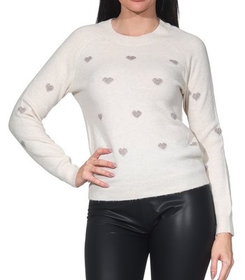 Vero Moda Damen Strickpullover Pullover Pulli Herzen Oberteil VMDoffy Intarsia