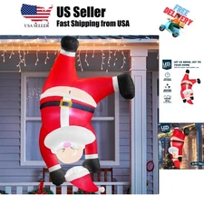 6 FT Tall Hanging Christmas Santa Inflatables Decoration, Christmas Inflatabl...