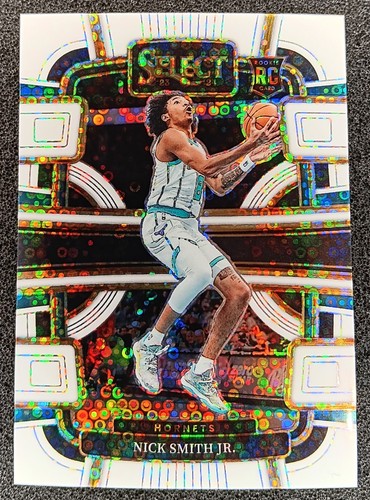 2023 Panini Select Concourse White Disco Prizm /75 Nick Smith Jr #89 RC Hornets