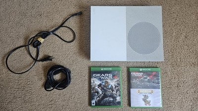 Xbox One S White 500GB W/ Cables And Games - NO CONTROLLER