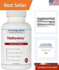 Double Strength Nattokinase 4,000 FUs/Capsule - 180 Count for Optimal Blood Flow
