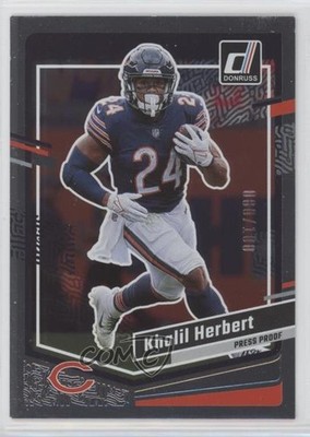 2023 Panini Donruss Press Proof Silver 80/100 Khalil Herbert #51 0yi8