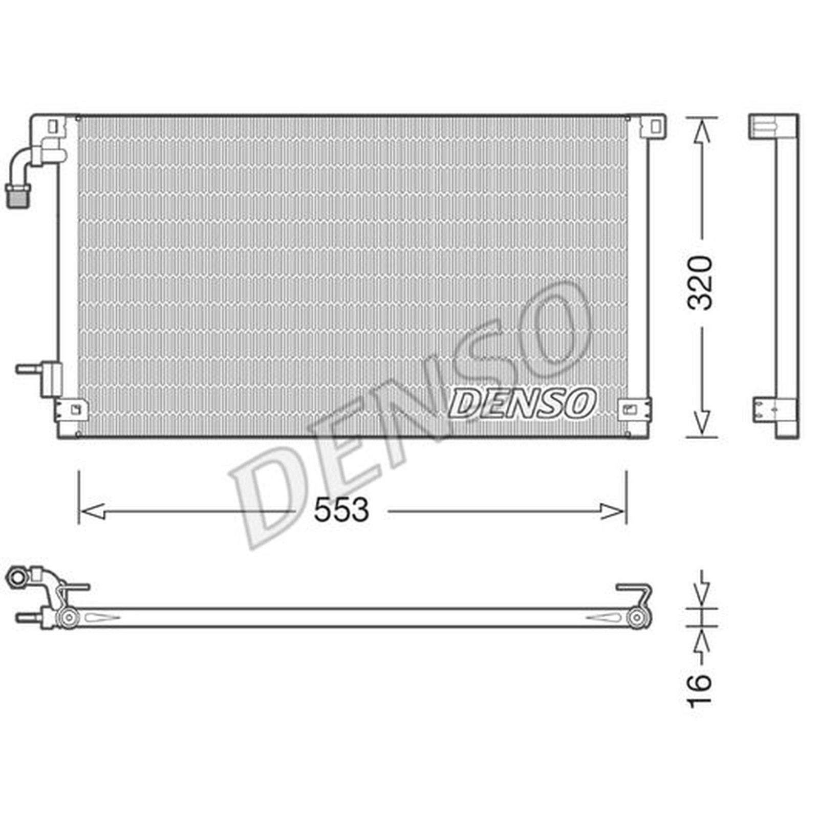 DENSO Air Conditioning Condenser - DCN21014- A/C Car / Van / Engine Parts