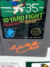 Willis McGahee Signed Nintendo NES 10 yard fight football game Ravens Bills JSA