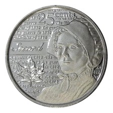 Canada 2013 Laura Secord 25 cents Nice UNC from roll - BU Canadian Quarter  