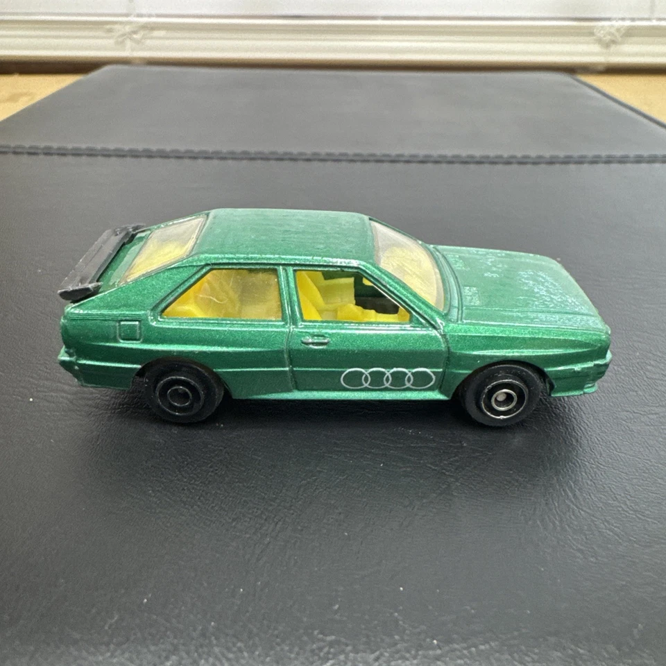 复古 20 世纪 80 年代 PlayArt 绿色奥迪玩具压铸汽车罕见 80 年代 — 第 2/4 张图片