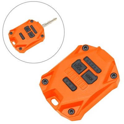 1pc ABS Car Key Fob Shell Case Cover Fit Jeep Wrangler JK 2007 - 2017 orange