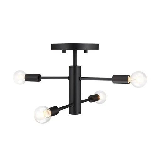 Designers Fountain D320C-SF Arlo 4 Light 15"W Semi-flush Ceiling - Black - Picture 9 of 9