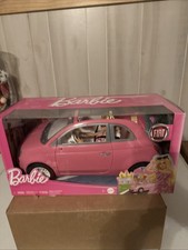 Barbie Mattel Rosa Fiat 500 Muñeca y Vehículo Niña Juguete NUEVO