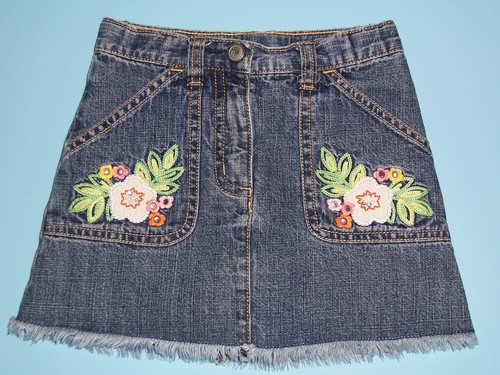 Gymboree girls "CORAL REEF " sz 3T SKORT...DENIM...2006 TAG