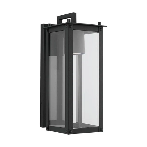 Hunt 15" High Black Aluminum Outdoor Lantern Wall Light - Picture 4 of 7