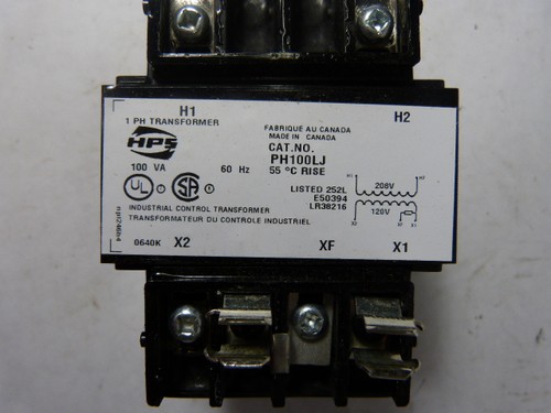 Hammond PH100LJ Control Transformer 100 Vac ! NOP ! - Picture 3 of 3