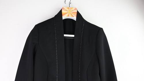 Unbranded blazer in black with beaded detailing size 40/UK12 - Picture 2 of 10