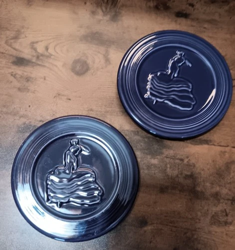 Fiestaware Homer Laughlin HLC Trivets Set of 2 Fiesta Ware Purple