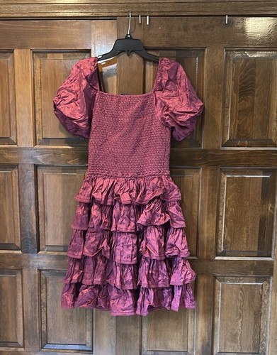 Jessakae x Lindsey Stirling Magic Maroon Puffärmel Cottagecore Kleid Gr. L - Bild 3 von 7
