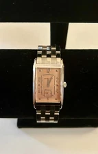 RARE rectangular HAMILTON Ardmore pink face, sub-dial quartz watch, new battery