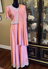 Peach Indian Lehenga Worn Only Once for 2 Hours then Dry Cleaned Great Condition