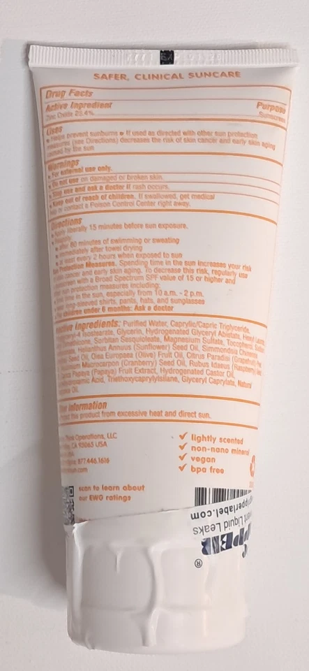Thinkbaby FPS 50+ Protector Solar Mineral Bebé Óxido de Zinc 3oz 80 Mins Resistente al Agua Foto 3 de 3