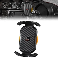 KEMIMOTO Motorcycle Phone Mount Adjustable 360° Swivel Aluminum Black