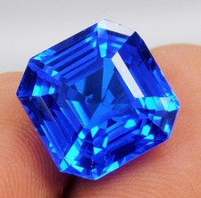 Certified 10.80 Ct Natural Unheated Cobalt Blue Spinel Flawless Asscher Cut Gem