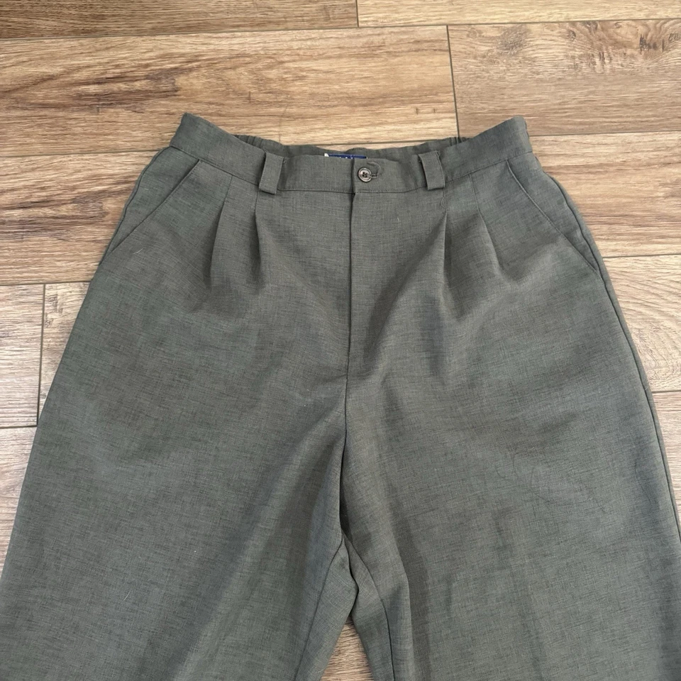 Pantalones plisados vintage Donnkenny Petite caqui oliva Foto 4 de 4