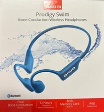 #AIWA Prodigy Swim Bone Conduction Open Ear Waterproof Headphones - Blue